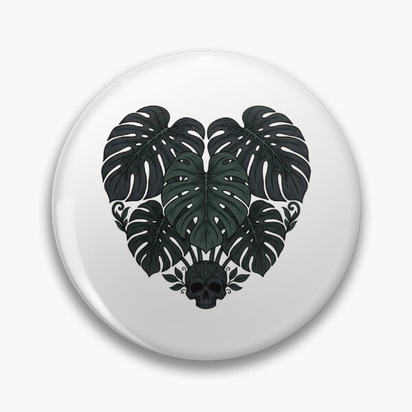 Item preview, Gothic Monstera Skull Heart for Dark Academia Enthusiasts designed and sold by chattsuede.