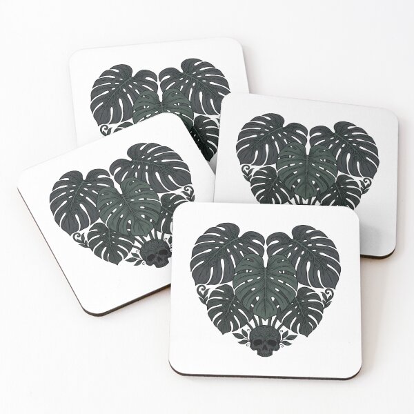 Item preview, Gothic Monstera Skull Heart for Dark Academia Enthusiasts designed and sold by chattsuede.