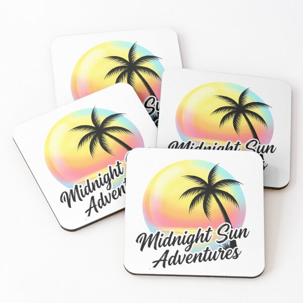 Item preview, Vibrant Midnight Sun Adventures Tropical Airbrush Sunset designed and sold by chattsuede.