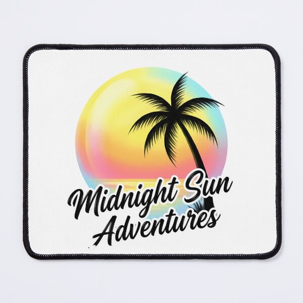 Item preview, Vibrant Midnight Sun Adventures Tropical Airbrush Sunset designed and sold by chattsuede.