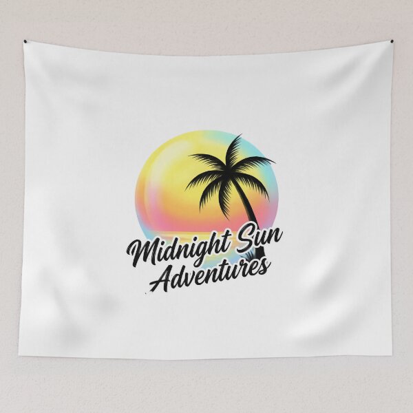 Item preview, Vibrant Midnight Sun Adventures Tropical Airbrush Sunset designed and sold by chattsuede.
