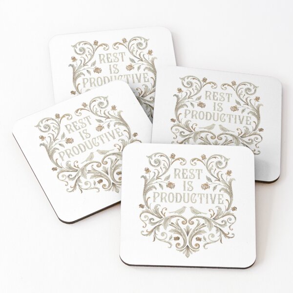 Item preview, Rest is Productive Ornate Floral Scrollwork Wellness designed and sold by chattsuede.
