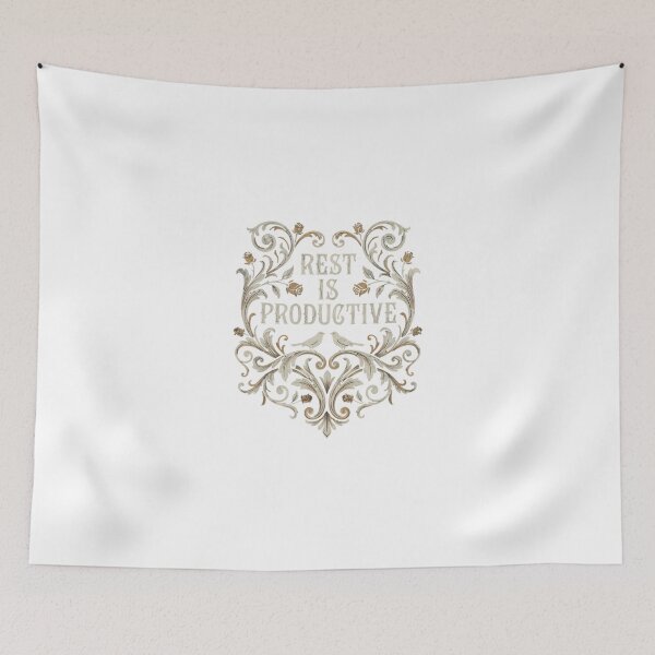 Item preview, Rest is Productive Ornate Floral Scrollwork Wellness designed and sold by chattsuede.