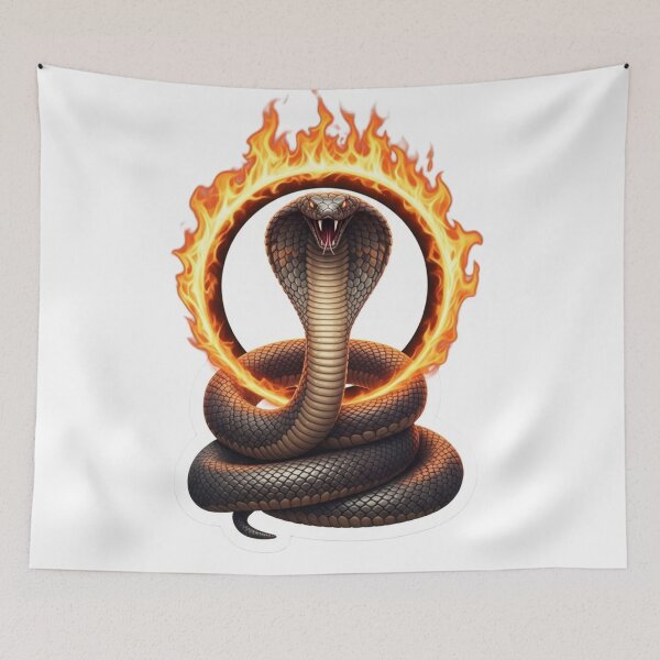 Item preview, Fire Cobra Snake with Flaming Ring designed and sold by Mojbin.