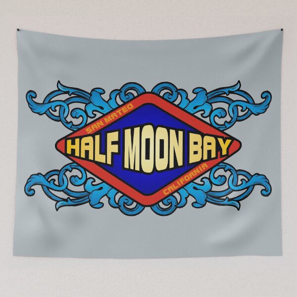 Item preview, Half Moon Bay California retro sign designed and sold by studioss76.