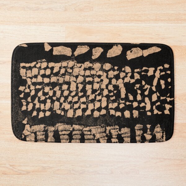 Item preview, Three Grains Textured Monoprint - Coal + Melon designed and sold by Irene Estelle.