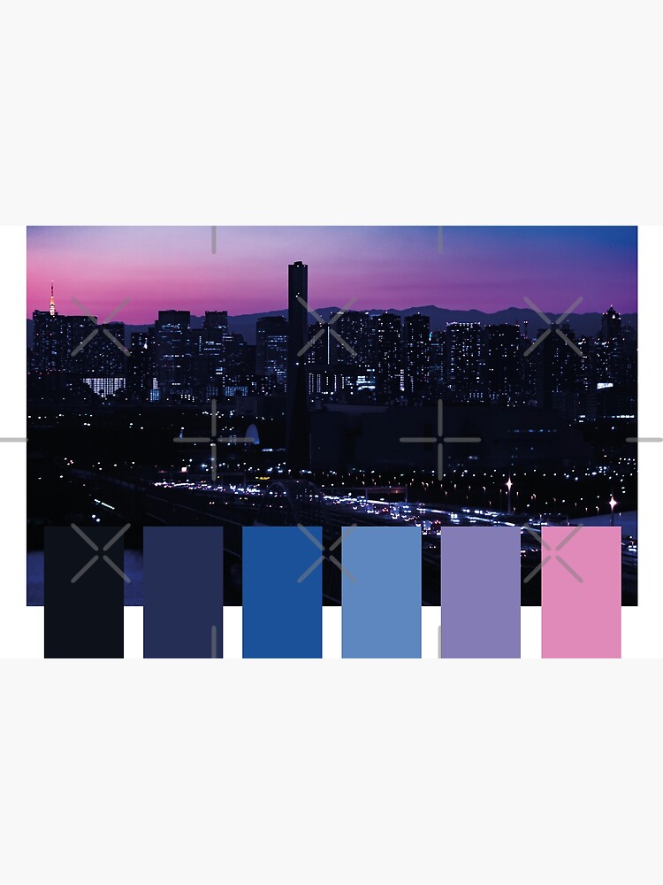 Vaporwave Tokyo Sunset Neon Color Palette Laptop Sleeve By Gregggggg Redbubble
