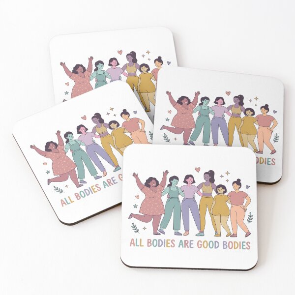 Item preview, "All Bodies Are Good Bodies" Diverse Women Body Positive Die-Cut Sticker designed and sold by AuroraPixelDa.