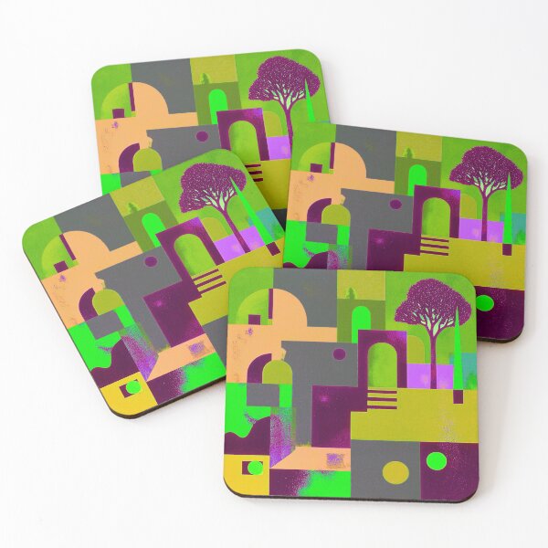Item preview, Abstract Geometric City / Art Deco Landscape designed and sold by joycrysstudio.