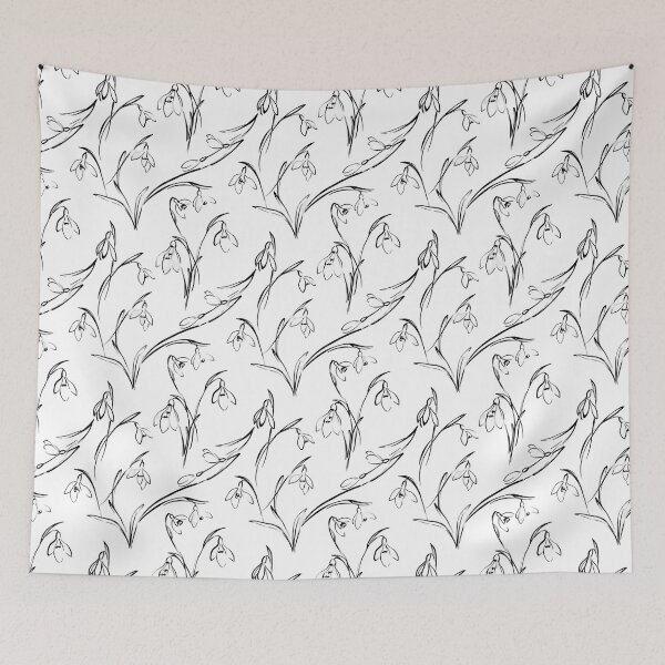 Item preview, Elegant Minimalist Brushstroke Snowdrop Flower designed and sold by chattsuede.