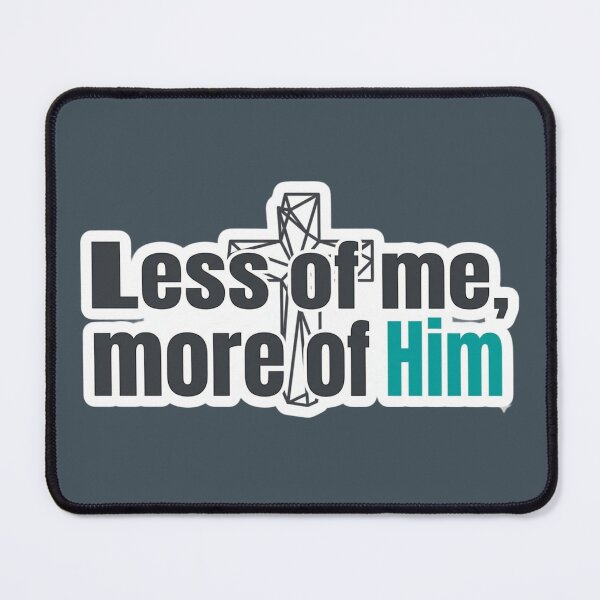 Item preview, "Less of Me, More of Him" Sticker - Modern Geometric Cross designed and sold by ShoopingAn.