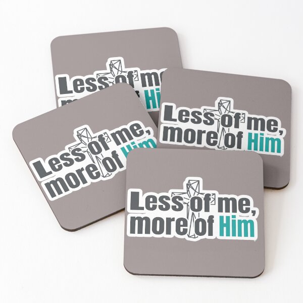 Item preview, "Less of Me, More of Him" Sticker - Modern Geometric Cross designed and sold by ShoopingAn.
