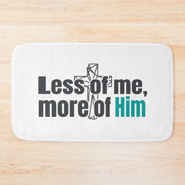 Item preview, "Less of Me, More of Him" Sticker - Modern Geometric Cross designed and sold by ShoopingAn.