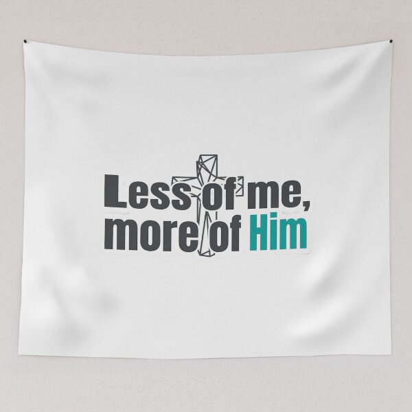 Item preview, "Less of Me, More of Him" Sticker - Modern Geometric Cross designed and sold by ShoopingAn.