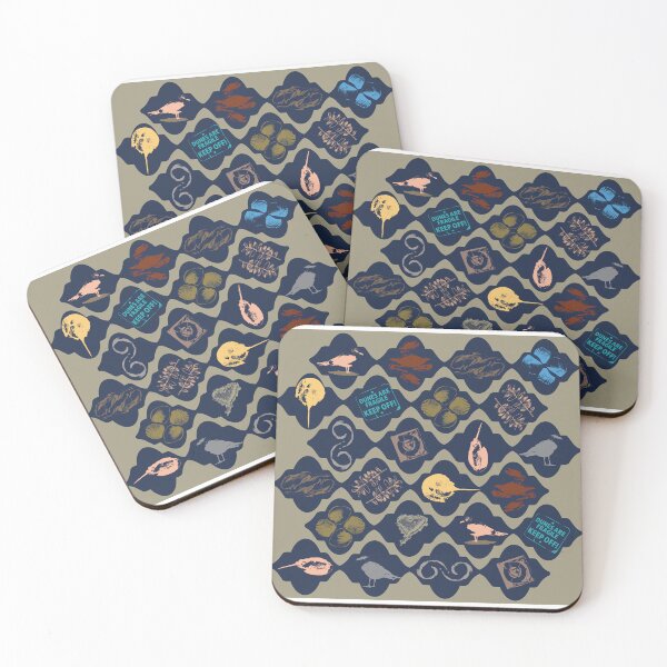 Item preview, Maryland Shore Horizontal Scallops on Blue & Sage designed and sold by Digitalmyth's Designs.