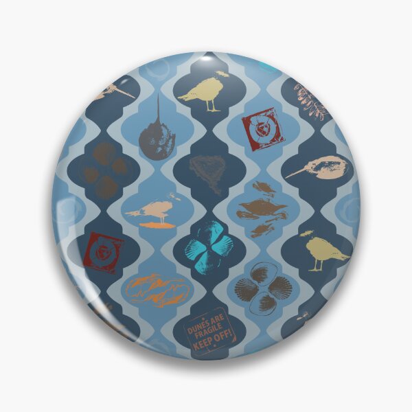 Item preview, Maryland Shore Vertical Scallops on Blues designed and sold by Digitalmyth's Designs.