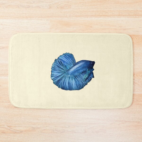 Item preview, Blue Halfmoon Betta Splendens – Watercolor Art designed and sold by Alkaravan Creators.