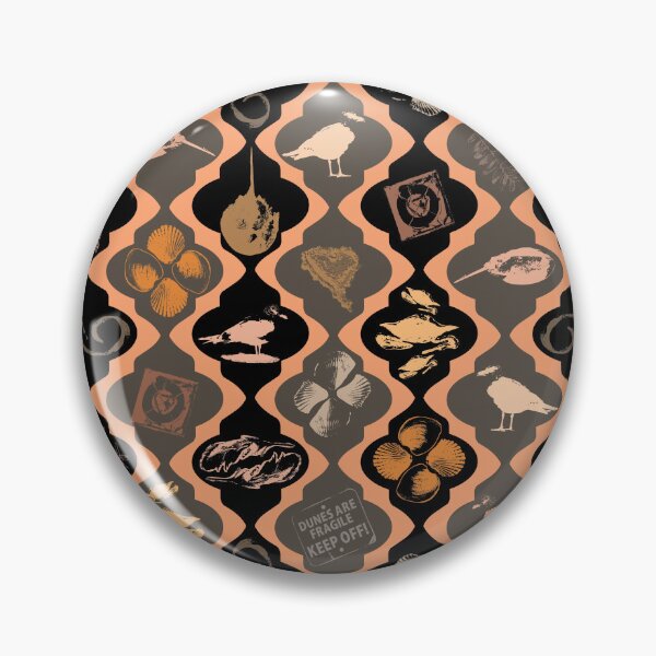 Item preview, Maryland Shore Vertical Scallops on Black & Brown designed and sold by Digitalmyth's Designs.
