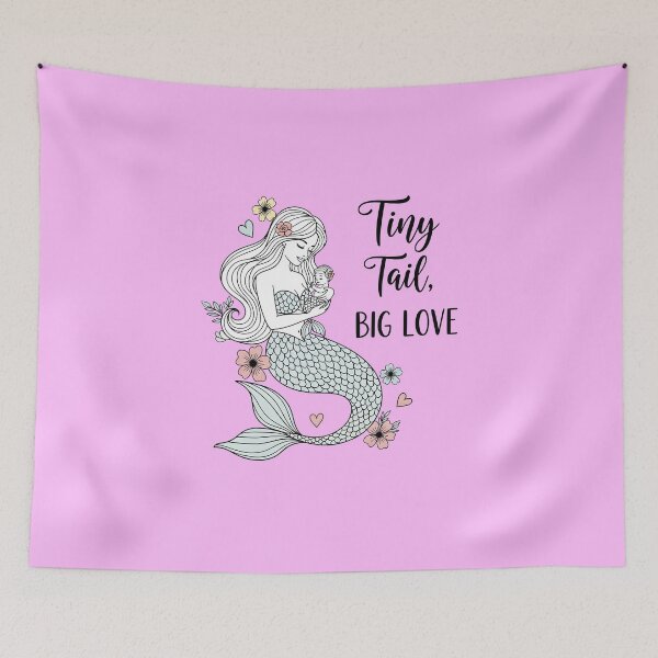 Item preview, Tiny Tail, Big Love – Mama and Baby Mermaid designed and sold by Sea Gem.