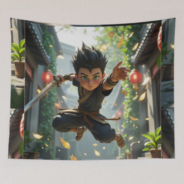 Item preview, Emerald Spirit – Warrior’s Leap in Lantern Courtyard designed and sold by nhk999.