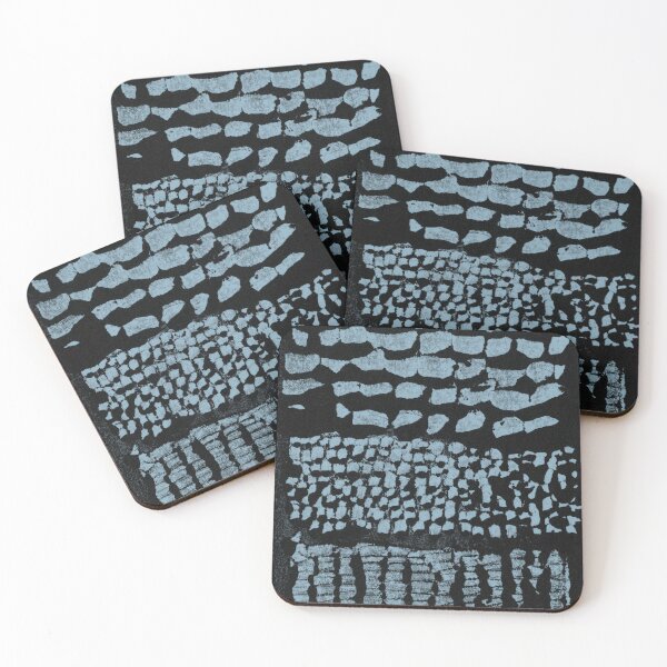 Item preview, Three Grains Textured Monoprint - Coal + Sky designed and sold by Irene Estelle.