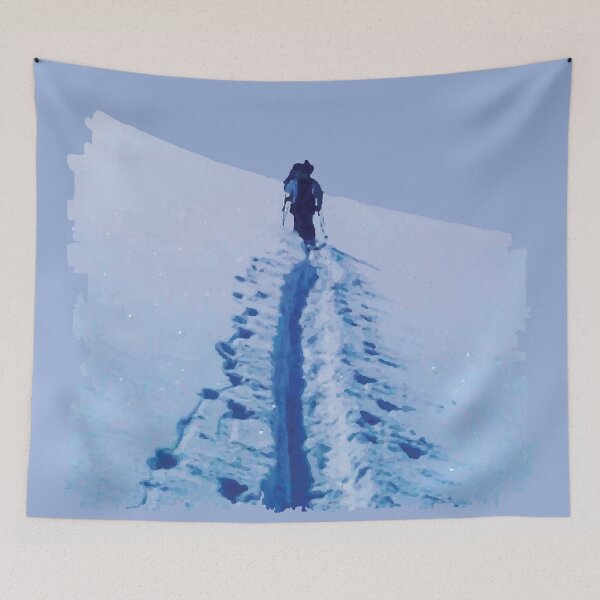 Item preview, Hiker Walking Uphill Through Deep Snow designed and sold by Arturo Daniel Garcia Palomo.