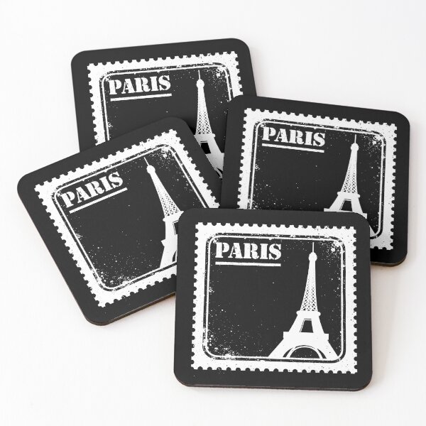 Item preview, Paris Eiffel Tower Vintage Stamp Silhouette w designed and sold by Fikuall.