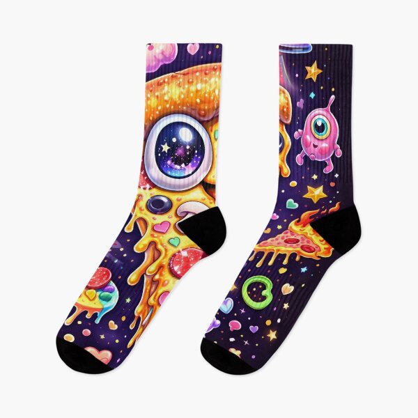 Artikelvorschau, Psychedelische Regenbogen-Pizza-Vibes entworfen und verkauft von BloomOfDesign.