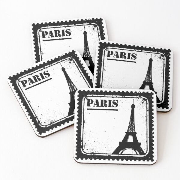 Item preview, Paris Eiffel Tower Vintage Stamp Silhouette b designed and sold by Fikuall.