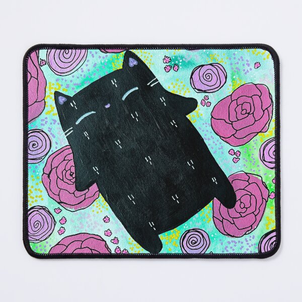 Item preview, Sleeping in the Roses - Black Cat Mixed Media - Day 58 of 365 designed and sold by BeeandKiwi.