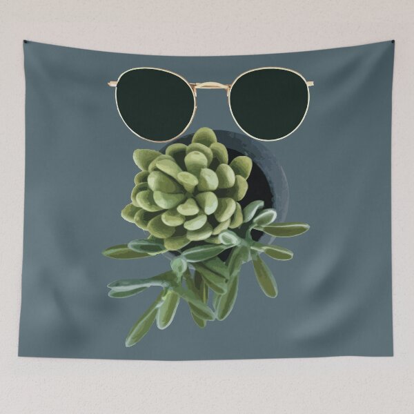 Item preview, Succulent With Sunglasses Forming Playful Face designed and sold by Arturo Daniel Garcia Palomo.
