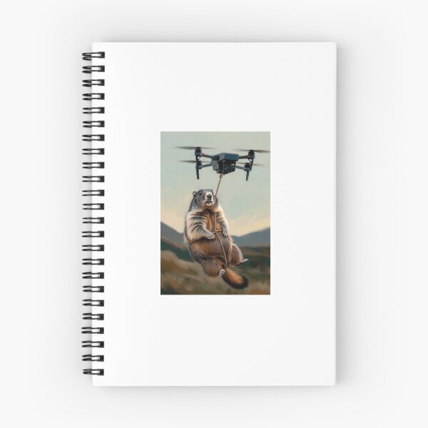 Item preview, Marmot Delivery — Drone Kidnap Funny Wildlife Surreal Art designed and sold by AnotherMarmot.