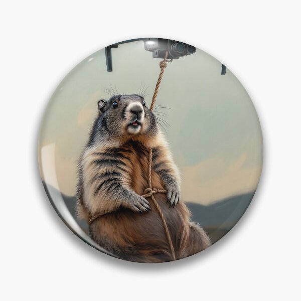 Item preview, Marmot Delivery — Drone Kidnap Funny Wildlife Surreal Art designed and sold by AnotherMarmot.