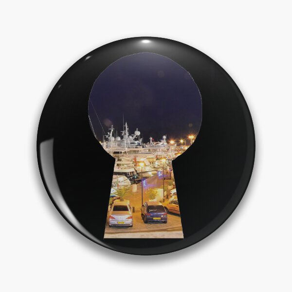 Item preview, Looking Through the Keyhole – Nice Harbour, France (Night) designed and sold by TheMarketplaceworld.