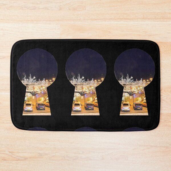 Item preview, Looking Through the Keyhole – Nice Harbour, France (Night) designed and sold by TheMarketplaceworld.