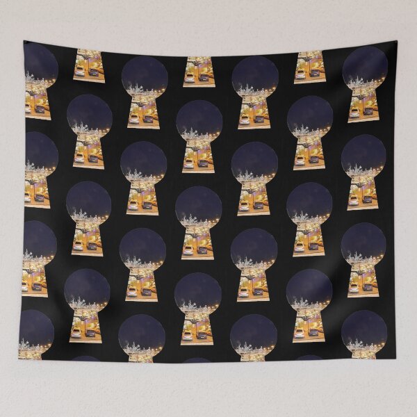 Item preview, Looking Through the Keyhole – Nice Harbour, France (Night) designed and sold by TheMarketplaceworld.