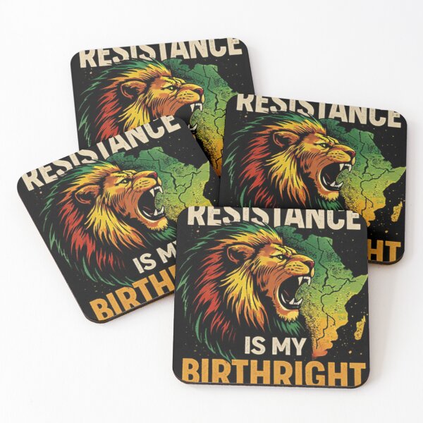 Item preview, Resistance Is My Birthright T-Shirt – African Pride Lion Graphic Tee, Pan-African Strength Shirt, Cultural Empowerment Design designed and sold by BiafraUplift.