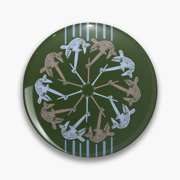 Item preview, Duluth Anchor Radial and Vertical Stripes Blue & Green designed and sold by Digitalmyth's Designs.