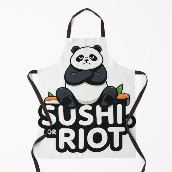Item preview, Panda Sushi Sticker - Cute But Angry designed and sold by The Grumpy Pet Club.