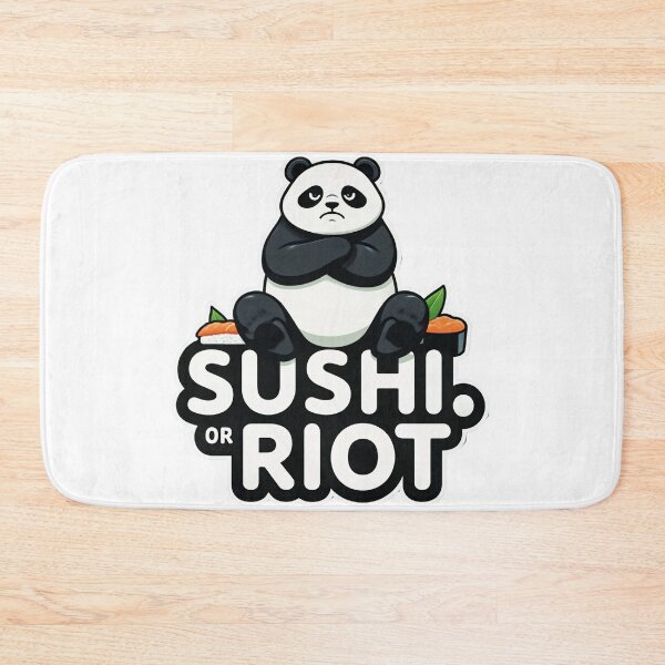 Item preview, Panda Sushi Sticker - Cute But Angry designed and sold by The Grumpy Pet Club.