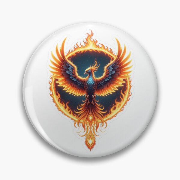 Item preview, Phoenix Rising in Flame Ring – Mythical Fire Bird Sticker designed and sold by Mojbin.
