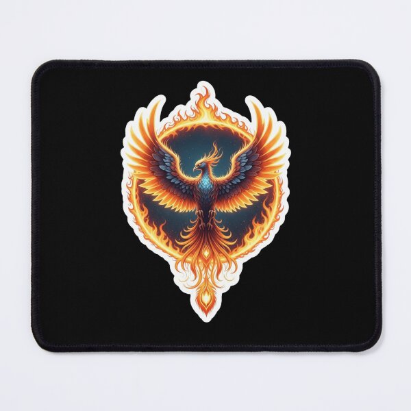 Item preview, Phoenix Rising in Flame Ring – Mythical Fire Bird Sticker designed and sold by Mojbin.
