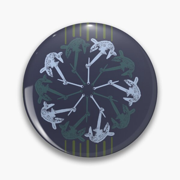 Item preview, Duluth Anchor Radial and Vertical Stripes Green & Blue designed and sold by Digitalmyth's Designs.