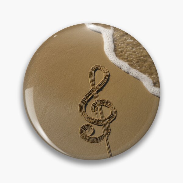 Item preview, Treble Clef Symbol Inscribed on the Shoreline designed and sold by chase-thewave.