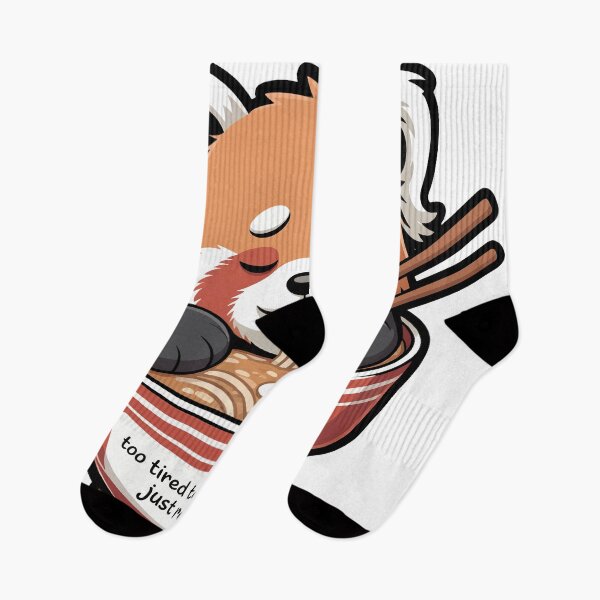 Item preview, red panda eating ramen Too Tired to Function, Just Ramen designed and sold by Uglyandcute.