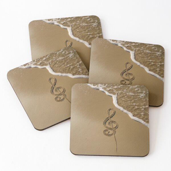 Item preview, Treble Clef Symbol Inscribed on the Shoreline designed and sold by chase-thewave.