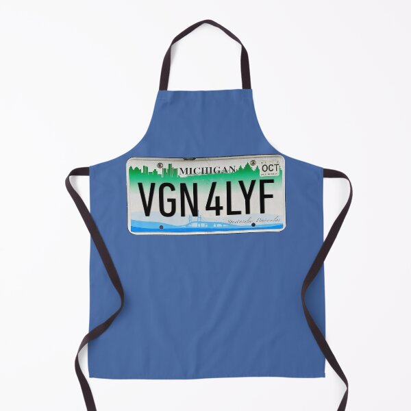 Item preview, Vegan For Life Michigan License Plate designed and sold by coodoosandco.