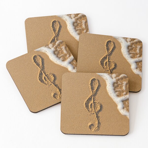 Item preview, Vibrant Treble Clef Sand Art at Sunset  designed and sold by chase-thewave.