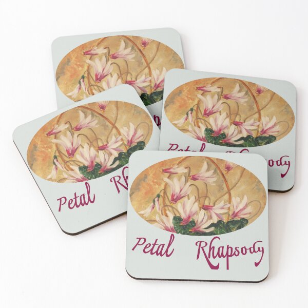 Item preview, Petal Rhapsody: Painted Cyclamen Ellipse designed and sold by JurateArt-DK.