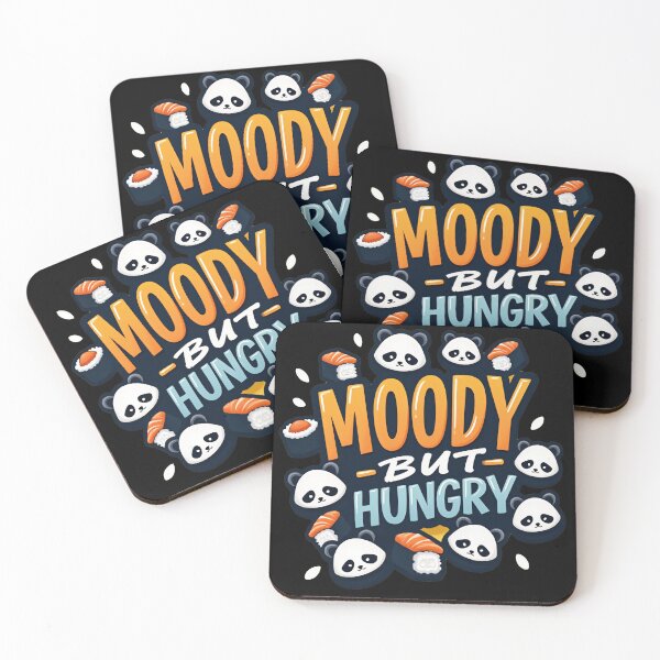 Item preview, Moody But Hungry - Funny Panda and Sushi Lover Quote designed and sold by The Grumpy Pet Club.
